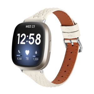Nuevas correas de reloj inteligente de cuero genuino de tamaño delgado para <span class=keywords><strong>mujer</strong></span> para <span class=keywords><strong>Fitbit</strong></span> <span class=keywords><strong>Versa</strong></span> 4/3/Sense2 correa de cuero de reloj de repuesto - Product Image 3