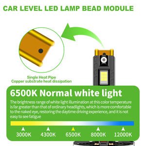 Ampoules de phares LED auto X9 à double tube de cuivre, refroidissement 240W, 16000LM, lumière blanche 6500K, H4 H7 H11 pour Toyota Honda Ford Nissan - Product Image 2