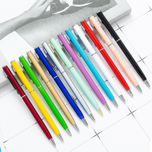 Stylo bille torsadé en métal élégant, prise en main confortable, anti-rayures sur le papier, multicolore, personnalisable, pour usages multiples - Product Image 6