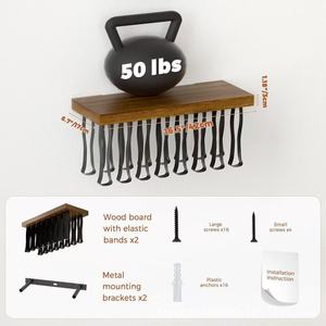 Wooden Floating Wall <b>Shelf</b> 16.5 In X 6.7 In Heavy Duty Storage For Living Room <b>Bedroom</b> Study - Product Image 1