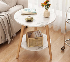 Mesa auxiliar Mesa redonda Sofá Mesa de comedor Minimalista y creativa Café pequeño para dormitorio Balcón Mesita de noche Sala de estar - Product Image 2