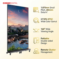 Afficheur numérique vertical sur pied avec roulettes, écran LCD pour publicité, avec SDK pour centre commercial, magasin de détail, métro