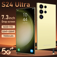 S24 Ultra Móvil 5G 7.3 Pulgadas 7000 mAh 16 GB 1 TB Pantalla Completa Teléfono Inteligente Económico Desbloqueado Versión Global