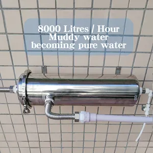 De cocina de acero inoxidable membrana UF purificador de agua 4000L Ultra filtración de sistema de agua