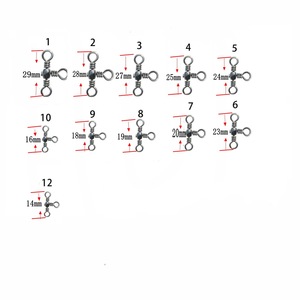 3 voies Pêche crochets Pivotants Ligne Croisée Pivotante Émerillons Baril Croix Ligne de Pêche à la Carpe Émérillones Pesca - Product Image 4