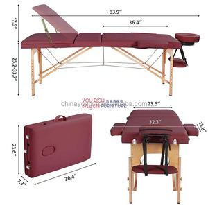 <span class=keywords><strong>Table</strong></span> <span class=keywords><strong>de</strong></span> <span class=keywords><strong>massage</strong></span> pliable portable multifonctionnelle pour salon <span class=keywords><strong>de</strong></span> beauté et spa, facile à transporter - Product Image 3