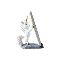 Geometrischer Einhorn-Handyständer Maßgefertigtes Harz-Geschenk Dekoratives Schreibtisch-Accessoire Niedliche Fantasy-Figur Ideales Geschenk für Einhorn-Liebhaber