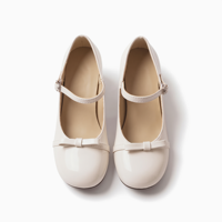 Chaussures Mary Jane pour femmes en cuir verni à talon épais de 5 cm avec nœud sur la pointe, logo personnalisé, faible MOQ, vente en gros, rehaussantes – Fabrication OEM/ODM