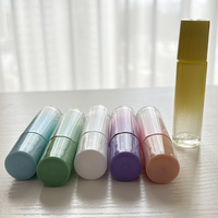 Flacon en verre à bille de 10 ml, nacré, dégradé, épaissi, givré, portable, vide, pour huiles essentielles/parfum, soin de la peau