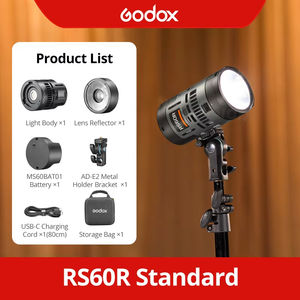 Éclairage photographique LED RGB <span class=keywords><strong>Godox</strong></span> RS60R/RS60Bi <span class=keywords><strong>60W</strong></span> 1800 10000K CRI95+ 14 effets pour tournage de films/vidéos et diffusion vidéo - Product Image 4