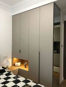 Nouvelle conception pratique pour la maison, armoire d'angle intégrée au chevet et à la garde-robe, pour petit appartement - Product Image 6