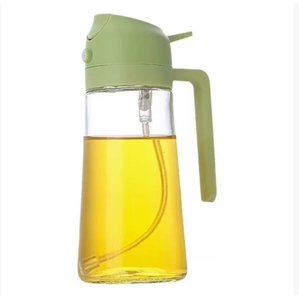 2-in-1 Glass Oil Dispenser and Sprayer Oil Sprayer Bottle Air for Fryer <b>BBQ</b> Salad Glass Oil Sprayer for Cooking - Product Image 1