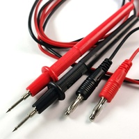 Cables de prueba para multímetro, sondas universales de 10 A con conector tipo banana y puntas de aguja afiladas para multímetro digital, pruebas eléctricas