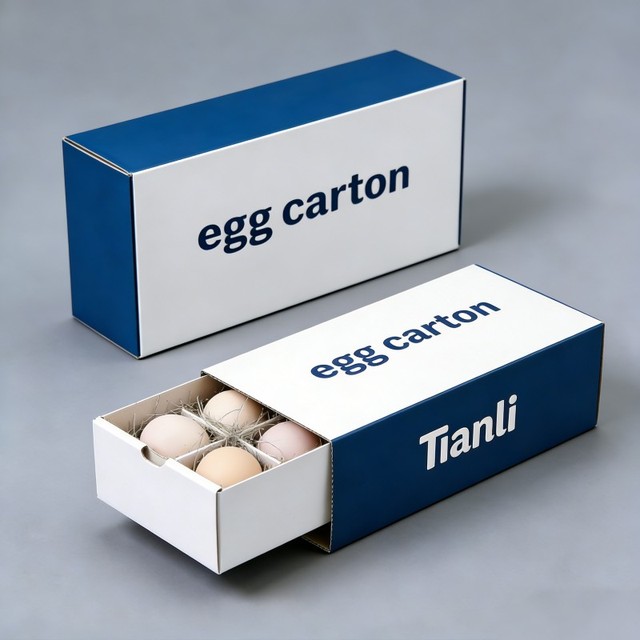 Digital Printing Biodegradable Pulp Egg Tray Box Packaging in 6/10/12 Pieces Inserted Into Egg Drawer Box for Farm Eggs
