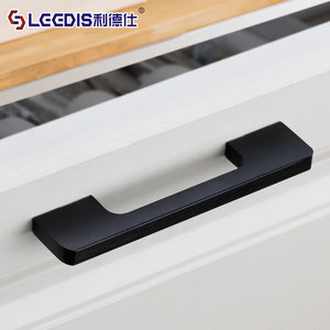 Lcedis Aluminum Alloy Cabinet Handle Bar Black <b>Brushed</b> Minimalist Wardrobe Cabinet Hardware - Product Image 1