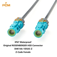 Câble Ethernet automobile étanche HSD Z-Code femelle-femelle 4 broches, original Rosenberger D4K14A-1D5A5-Z, haute vitesse LVDS