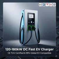 Station de recharge rapide pour véhicules électriques DC commerciale 120 kW 160 kW 180 kW |   Borne de recharge publique double prise CCS2 GBT avec OCPP 1.6j pour flotte et bus