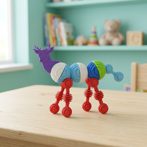 Figura de Ciervo de Juguete de Safari Animal Divertido para Niños, PVC ABS, Miniatura Coleccionable, Juguete Educativo, Regalo Unisex - Product Image 2
