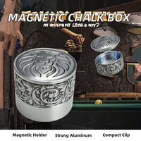 Magnetischer Snooker-Kreidehalter Sechseckig/Rund/Quadratisch Aluminiumlegierung Gürtelclip Professionelle Billard-Queue-Box China