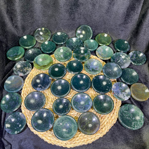 Nuova Ciotola in Cristallo di Agata Muschiata Stile Feng Shui, Pietra Naturale Curativa Lucidata, Piccola Ciotola per Decorazione e Regali - Product Image 1