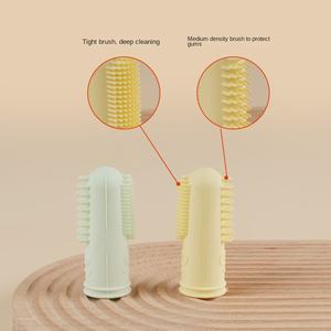 Cepillo de <span class=keywords><strong>dientes</strong></span> de silicona suave reutilizable de doble cara para mascotas, cepillo de <span class=keywords><strong>dientes</strong></span> portátil de lujo para <span class=keywords><strong>perros</strong></span>, herramienta de aseo ecológico para mascotas - Product Image 3