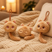 Porte-clés en peluche IA intelligent et interactif avec écran d'expression, chat vocal multilingue, breloque de sac mignonne, cadeau pour enfants