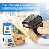 Escáner de anillo de código de barras 2D inalámbrico NETUM Blue Tooth con motor Zebra Compatible con función Blue Tooth y 2,4 GHz para Windows Mac