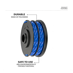 Paquete de 12 cabezales de hilo para cortacésped inalámbrico Ryobi RLT4027 5132002671 RAC123, ligeros y de fácil montaje - Product Image 2