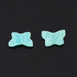 Natural Amazonite Butterfly Cabochon 10X8 MM For Jewelry Making Polished Gemstone Green Stone Supply - Product Image 3