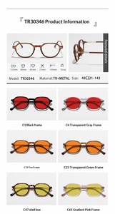 กรอบแว่นตา TR90 สีเหลือง แฟชั่น เลนส์สีส้ม รับผลิตตามสั่ง ขายส่ง คลาสสิก ยูนิเซ็กซ์ ป้องกันแสงสีฟ้า กรองแสงคอมพิวเตอร์ รุ่นไดมอนด์ - Product Image 4