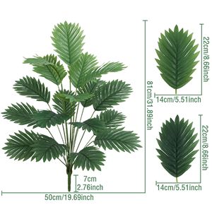 Plantas Verdes Realistas Más Vendidas - 18 Piezas de Hojas de <span class=keywords><strong>Palma</strong></span> para Decoración del Hogar, Jardín Exterior, Vegetación Artificial - Product Image 3