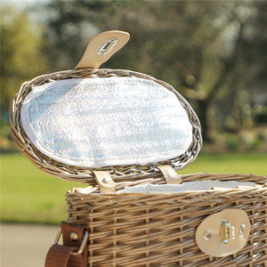 Grand pique-nique surdimensionné avec boîte à mouchoirs panier extérieur Portable rotin configuration romantique pour deux paniers en gros bon marché vides - Product Image 5