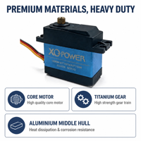 Servomoteur 40KG à couple élevé, numérique, engrenages métalliques et plastiques, étanche, standard, pour voiture RC, vente en gros, servomoteur OEM pour drone 6.8V