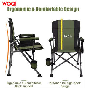 Silla Plegable para Exteriores Woqi, Marco de Aluminio, Tela Oxford Verde Oscuro, Silla de Jardín y Camping con Portavasos y Bolsa de Almacenamiento - Product Image 3