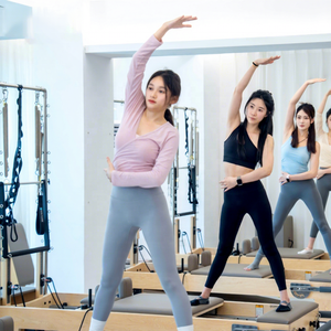 Queenlife Classical 2-en-1 : Appareil de Pilates Reformer en Bois d'Érable Massif avec Demi-<span class=keywords><strong>Trapeze</strong></span> Bar, Garantie 6 Ans, Idéal pour les Propriétaires de Studios - Product Image 5