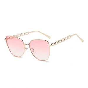 Lunettes de soleil œil de chat en métal à grande monture avec chaîne, style rétro, tendance 2022, personnalisables en gros pour femmes - Product Image 6