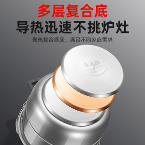 Casserole à pression en acier inoxydable Zhigao 304, 16-32 cm, anti-explosion, pour cuisinières à gaz et à induction - Product Image 2