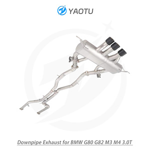 YT thép không gỉ giữa phía sau Muffler (trung tâm Quad - Exit) cho mới BMW G80 g82 M3 M4 3.0T - Product Image 2