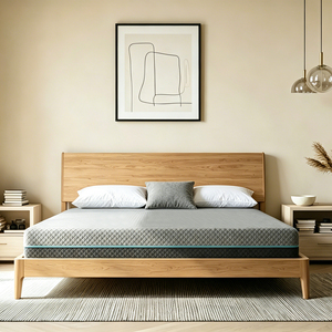 Colchón Híbrido de 5 Zonas con Resortes y <span class=keywords><strong>Tela</strong></span> Transpirable Gris, Duradero, con Función de Masaje, para Hogar, Escuela, Hospital, Hotel, Muebles de Dormitorio, Espuma - Product Image 4