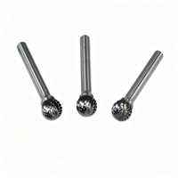 Fraiseuses rotatives en carbure de tungstène personnalisables de 3 mm et 6 mm, forme sphérique, pour le travail de meulage des surfaces en acier et en fer