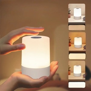 Lampe de chevet tactile pour chambre à coucher, 3 modes d'éclairage, lampe de <span class=keywords><strong>nuit</strong></span> rechargeable, lumière ambiante, lumière douce, lampe de chevet pour enfants, cadeau - Product Image 5