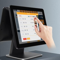Moniteur tactile double écran 15,6 pouces Tout-en-un PC de point de vente Caisse enregistreuse Terminal de vente au détail Systèmes de point de vente
