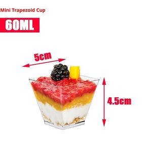 Gobelets en plastique jetables carrés pour dessert de fête-Style moderne pour pouding à la gelée Tiramisu - Product Image 6