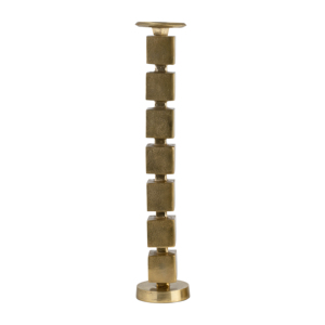 Portacandele a Cubo Impilabile, Candelabro Alto per Candele a Pilastro, Centrotavola Decorativo per la Casa, Finitura Elegante in Metallo - Product Image 1