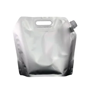 500毫升塑料袋液体化学漂白剂便携式环保铝箔立式中心喷口袋，带倾倒喷口