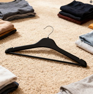 Bán buôn móc nhựa màu đen với móc bạc bóng cho hàng tồn kho cửa hàng quần áo - Product Image 3