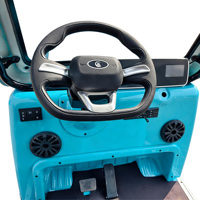 Voiturette de golf électrique HLD 1000W 60V style rétro mini, bleu Tiffany, pour le tourisme, 4 roues, 4 places, avec toit