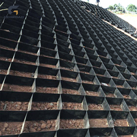 Géocell HDPE haute résistance Georoad, grille cellulaire anti-pression et résistante à la compression pour fondations de parkings, conception de modèle 3D 5