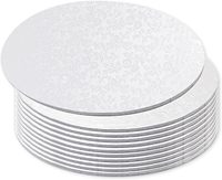 Plateaux ronds en carton gaufré en dentelle blanche, base anti-graisse pour gâteaux d'anniversaire et de mariage de 10 pouces, présentoir à desserts