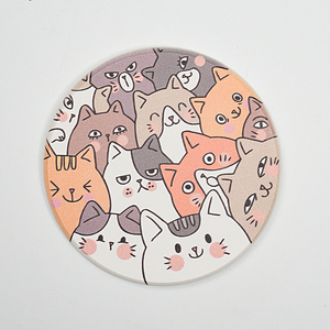 Großhandel Cartoon Pet Cute Cat Serie Cup Mat Kreative Kieselalgen Schlamm Untersetzer <span class=keywords><strong>Tischset</strong></span> Anpassbares Logo - Product Image 5